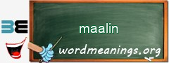 WordMeaning blackboard for maalin